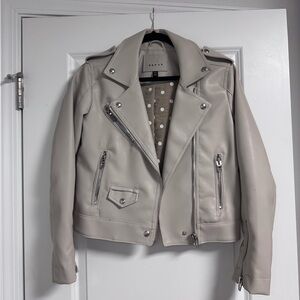 Blank NYC Light Grey Vegan Leather Jacket